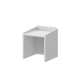 Children's Montessori desk with drawer and one chair Juno snow white