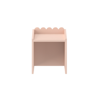 Children's Montessori desk with drawer and one chair Juno pink
