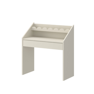 Children's Montessori desk with drawer and one chair Juno latte