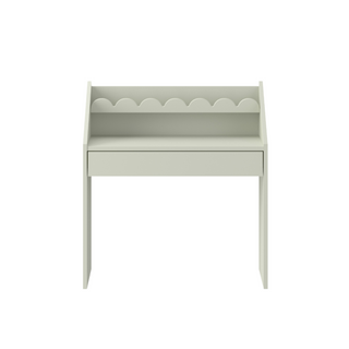 Children's Montessori desk with drawer and one chair Juno  green