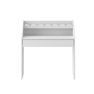 Children's Montessori desk with drawer and one chair Juno snow white
