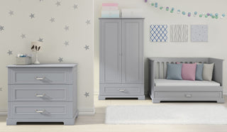 Dresser with 3 drawers Raffi grey 51x102 cm