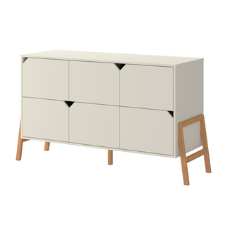 Dresser with 6 spacious drawers Iris beige 50x150 cm