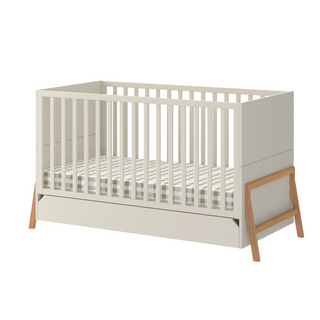 Kinderbed met lade 70x140 cm Iris beige voor baby's en peuters
