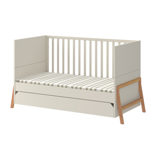 Kinderbed met lade 70x140 cm Iris beige voor baby's en peuters