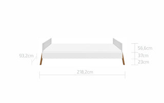 Bed met opbergruimte 90x200 Iris beige | bedframe met lades op wieltjes