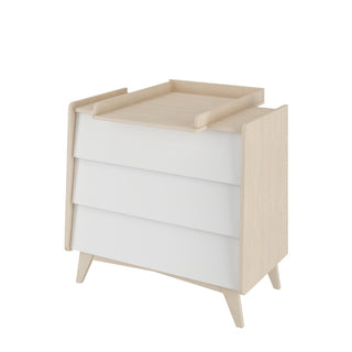 Complete baby room Olive | Convertible bed with mattress, wardrobe, changing table and changing top