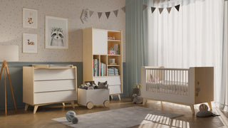 Baby room SO SIXTY: Cot 70x140/Junior bed 70x160 | 2-door wardrobe | 3-drawer changing table | Ona's furniture - kids room furniture