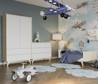 Kinderkledingkast met twee deuren en lades Olive 56x100 cm