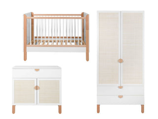 Complete babykamer Tallie met meegroeibed kast en tweedeurs commode