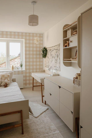 Dresser with 6 spacious drawers Iris beige 50x150 cm