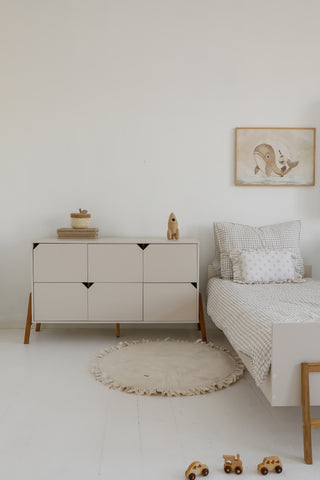 Dresser with 6 spacious drawers Iris beige 50x150 cm