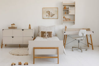 Bed met opbergruimte 90x200 Iris beige | bedframe met lades op wieltjes