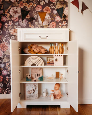 2-door commode INES Elegant white | Ona's furniture - kids room furniture