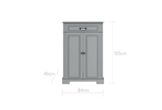 2-door commode INES Neutral grey | Ona's furniture - kids room furniture