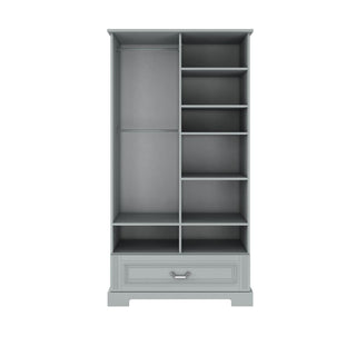 2-door tall wardrobe INES Neutral grey | Ona's furniture - kids room furniture