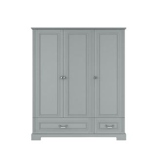 3-door wardrobe INES Neutral grey | Ona's furniture - kids room furniture