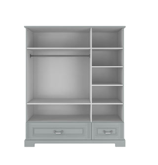 3-door wardrobe INES Neutral grey | Ona's furniture - kids room furniture