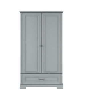 2-door wardrobe INES Neutral grey | Ona's furniture - kids room furniture