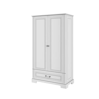 2-door tall wardrobe INES Elegant white | Ona's furniture - kids room furniture