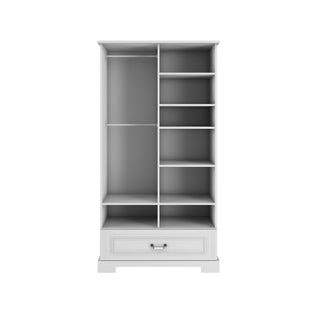 2-door tall wardrobe INES Elegant white | Ona's furniture - kids room furniture