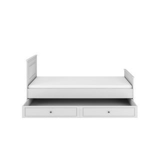 Bed 90x200 with drawer INES Elegant white | Ona's furniture - kids room furniture