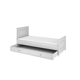 Bed 90x200 with drawer INES Elegant white | Ona's furniture - kids room furniture