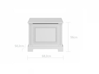 Toy box INES Elegant white | Ona's furniture - kids room furniture