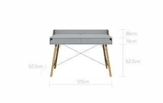 Desk LOTTA Grey | Ona's furniture - kids room furniture