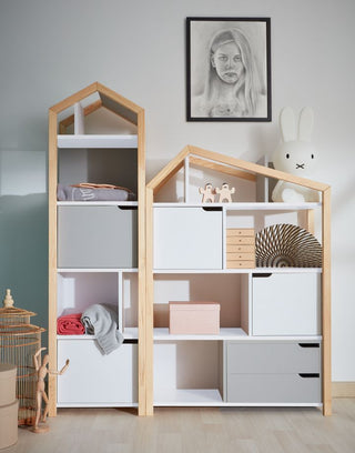 Bookcase MANHATTAN Phoebe grey | Ona's furniture - kids room furniture