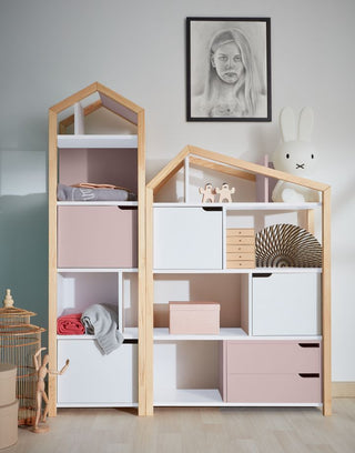 Bookcase MANHATTAN Phoebe flamingo | Ona's furniture - kids room furniture