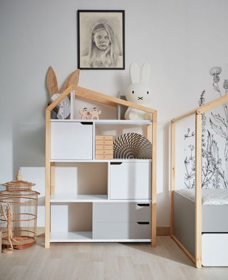 Bookcase MANHATTAN Phoebe grey | Ona's furniture - kids room furniture