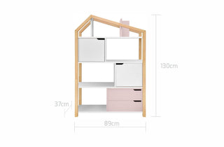 Bookcase MANHATTAN Phoebe flamingo | Ona's furniture - kids room furniture