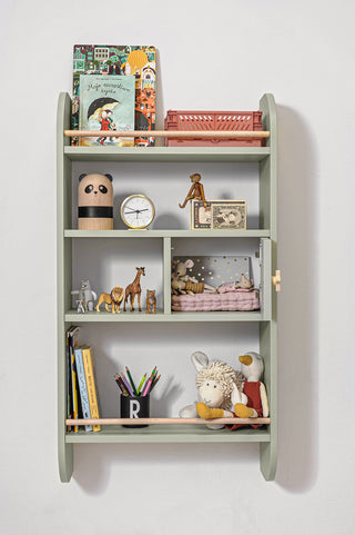 Wall shelf RAINBOW Sage | Ona's furniture - kids room furniture