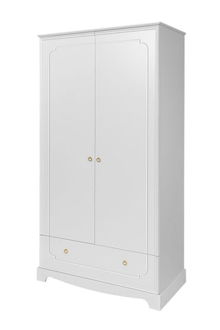 2-door wardrobe ROYAL Timeless white | Ona's furniture - kids room furniture