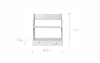 Wall shelf ROYAL Timeless white | Ona's furniture - kids room furniture