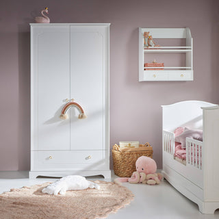2-door wardrobe ROYAL Timeless white | Ona's furniture - kids room furniture