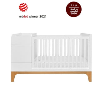 Meegroeibed 70x120/160 cm Brio wit voor baby's en peuters