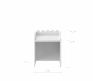 Children's Montessori desk with drawer and one chair Juno pink