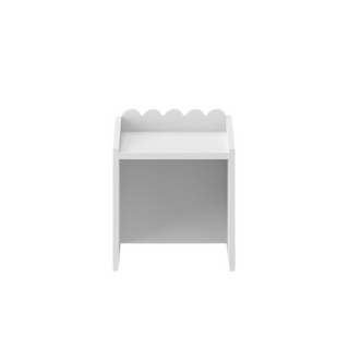 Children's Montessori desk with drawer and one chair Juno snow white