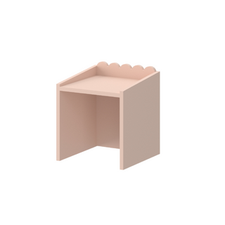 Children's Montessori desk with drawer and one chair Juno pink