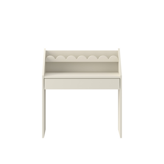 Children's Montessori desk with drawer and one chair Juno latte