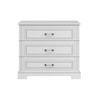 Baby room INES Elegant white: Cot/Toddler bed 70x140 with drawer | 2-door wardrobe | 3-drawer changing table | Ona's furniture - kids room furniture