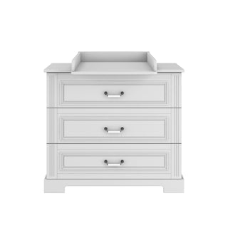 Baby room INES Elegant white: Cot/Toddler bed 70x140 with drawer | 2-door wardrobe | 3-drawer changing table | Ona's furniture - kids room furniture