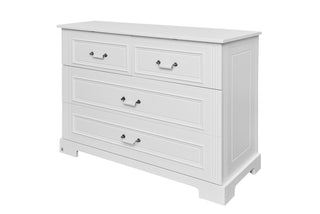 4-drawer changing table INES Elegant white | Leaf enlarger INES Elegant white