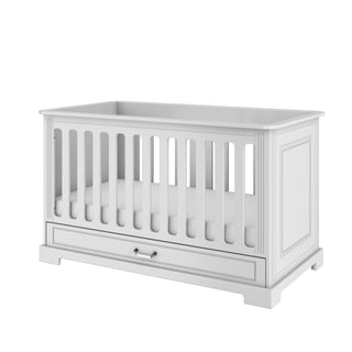 Baby room INES Elegant white: Cot/Toddler bed 70x140 with drawer | 2-door wardrobe | 3-drawer changing table | Ona's furniture - kids room furniture