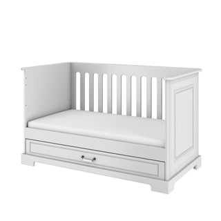 Baby room INES Elegant white: Cot/Toddler bed 70x140 with drawer | 2-door wardrobe | 3-drawer changing table | Ona's furniture - kids room furniture