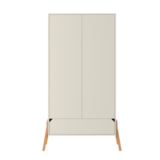 Complete baby room Iris beige | Convertible bed with drawer, wardrobe, changing table and changing top