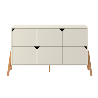 Dresser with 6 spacious drawers Iris beige 50x150 cm