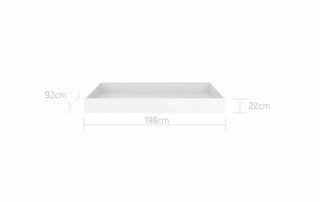 Bed met opbergruimte 90x200 Iris beige | bedframe met lades op wieltjes